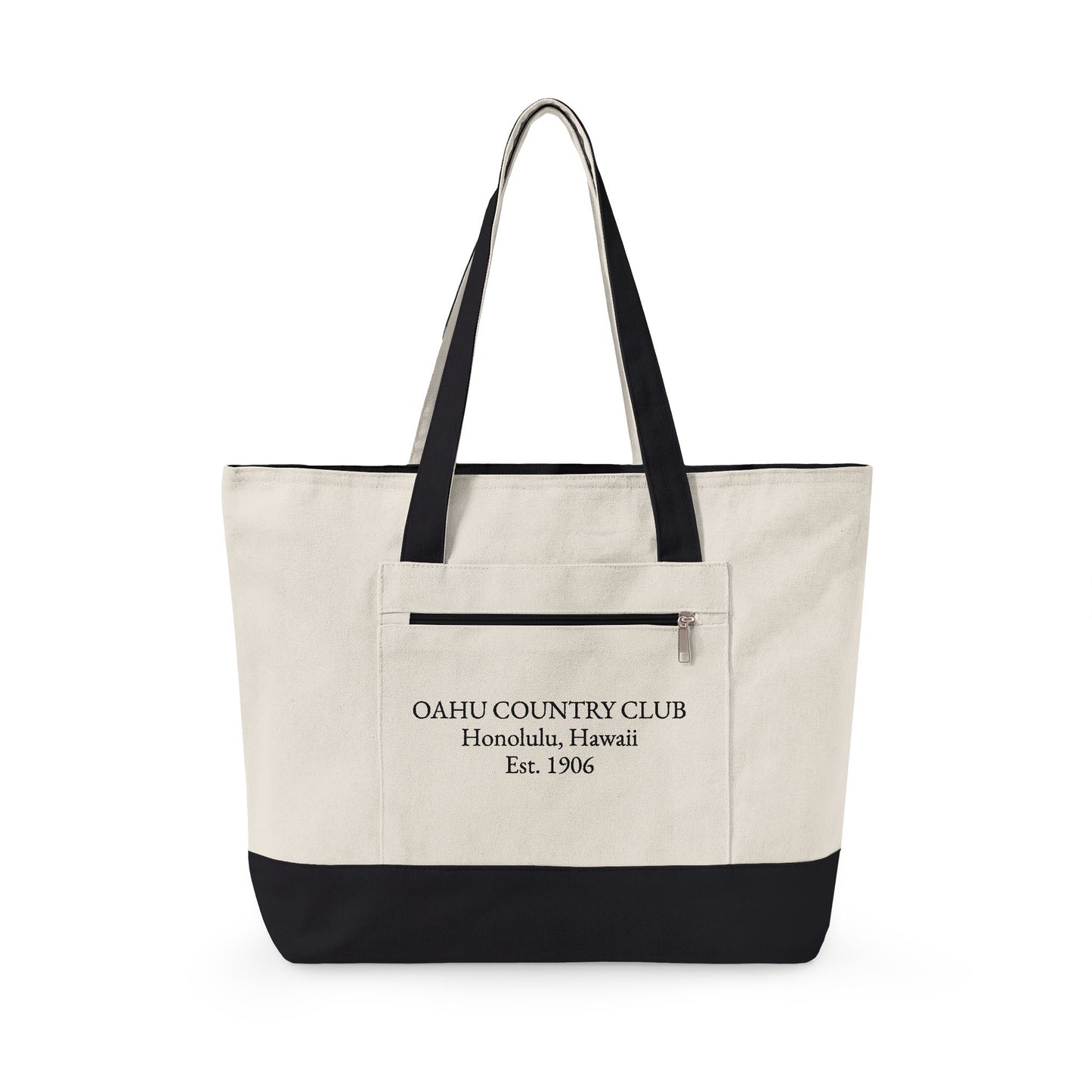 Zippered Canvas Tote