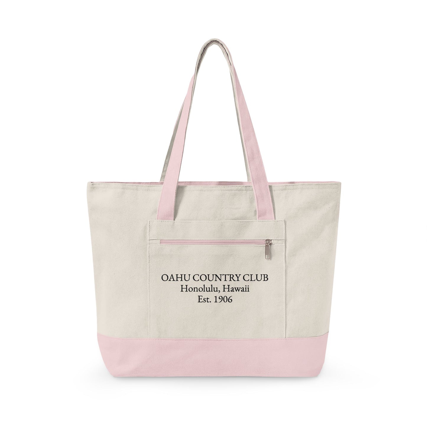Zippered Canvas Tote