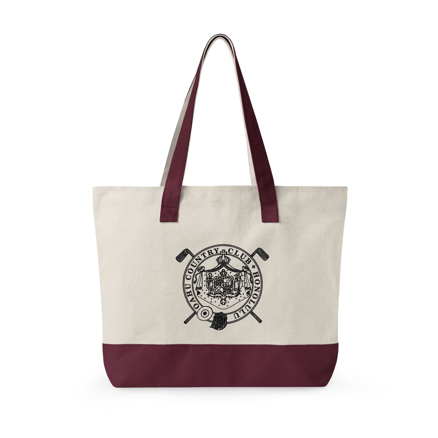 Zippered Canvas Tote