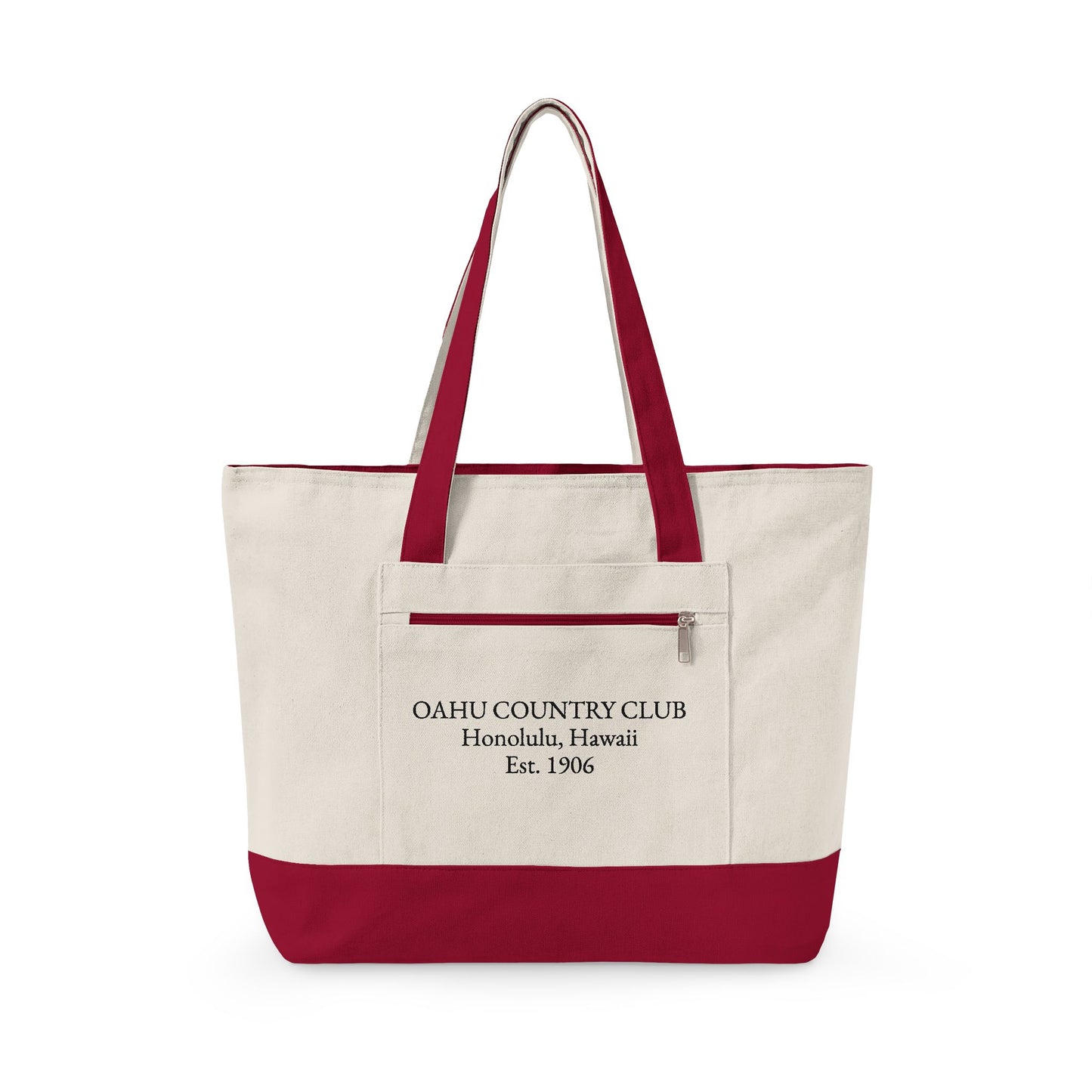 Zippered Canvas Tote