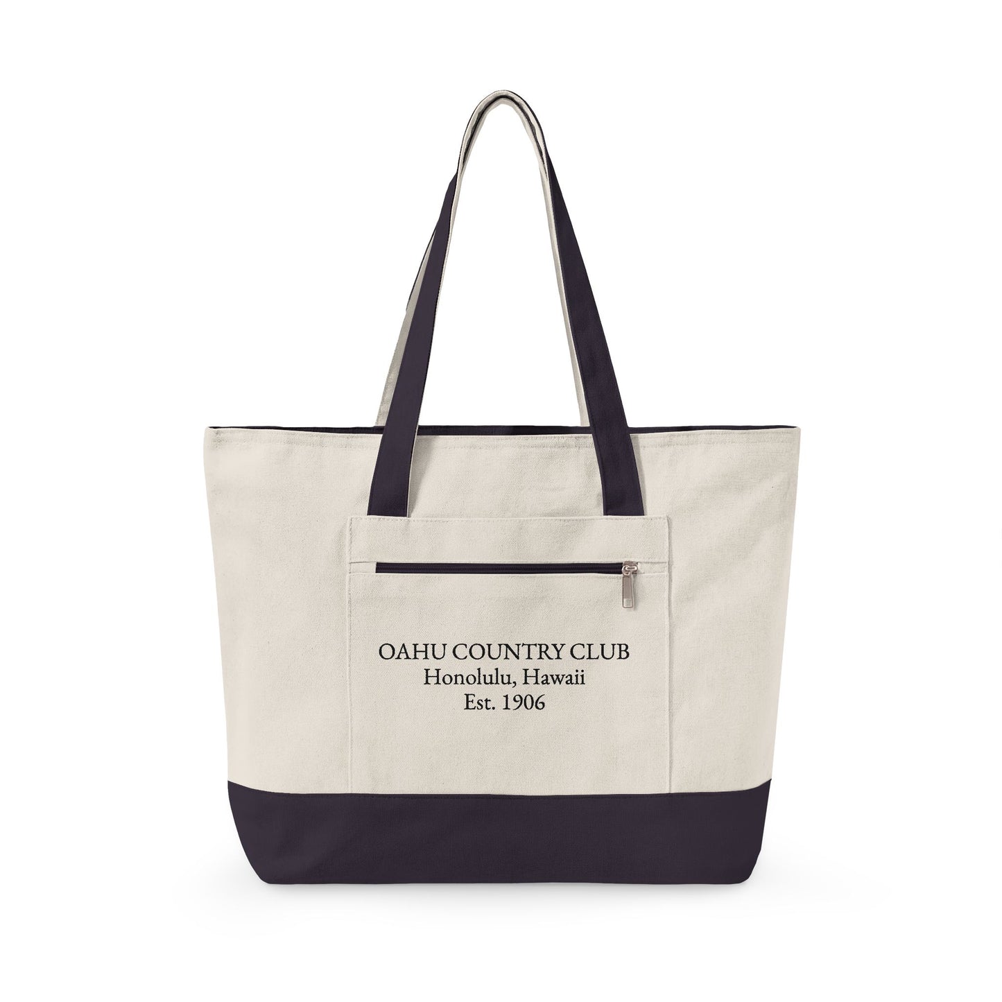 Zippered Canvas Tote